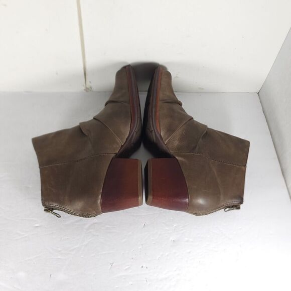 Kork Ease Women's Kissel US8M Brown Leather Back Zip Square Toe Ankle Boots - Picture 12 of 15